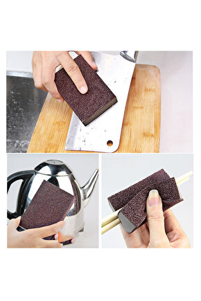 Siyah Zımparalı Tencere Tava Koltuk Kumaş Leke Pas Kir Sökücü Parlatıcı Sihirli Sünger