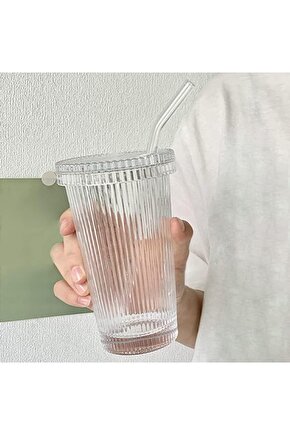 Cam Bardak Pipetli Origami Stil Pintrest Bardağı Fenomen Bardak