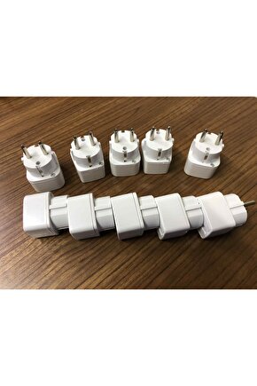 10 Adet Ingiliz Priz Çevirici Fiş Dönüştürücü Mini Adaptör