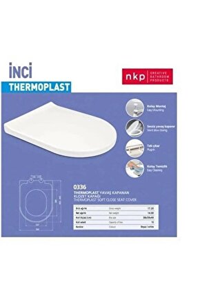 Nkp İnci Yavaş Kapanan Soft Close Amortisörlü Klozet Kapağı 0336