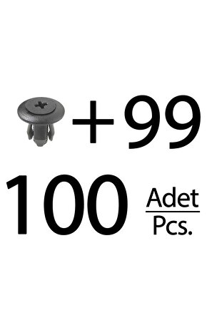 Ford, Mazda, Kia, Honda için Davlumbaz Klipsi- 100lü