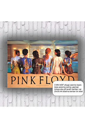 rock müzik grubu pink floyd afişi ev dekorasyon mdf tablo retro ahşap poster