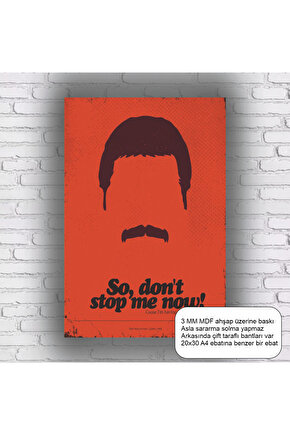 Freddie Mercury quenn rock müzik ev dekorasyon mdf tablo retro ahşap poster