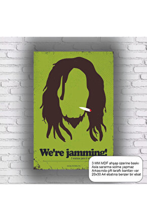 bob marley minimalist mdf müzik ahşap poster