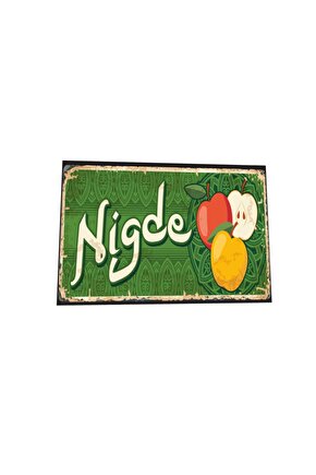 Niğde Şehir Posterleri Retro Ahşap Poster