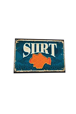 Siirt Şehir Posterleri Retro Ahşap Poster