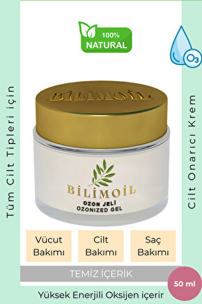 Yüksek Enerjili Tetra ozon jeli cilt, vücut ve saç bakımı için 50 ml 2li