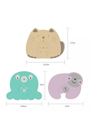 3 Adet Sevimli Fonksiyonel Yumuşak Kapı Stoperi