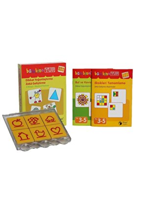 Bambinoyup 3-5 Yaş Dikkat Yoğunlaştırma Eğitim Seti (2 KİTAPÇIK 1 BAMBİNOYUP KONTROL KUTUSU)