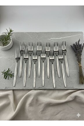 12li Natural Sivri Yemek Çatalı