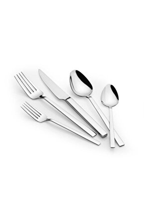 12 Kişilik 72 Parça Natural Çatal Kaşık Bıçak Takımı Takımı Düz Model