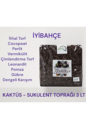Kaktüs -sukulent Toprağı 3 Lt