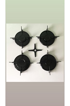 Kumtel Ko-40 Tahdf Camlı Ankastre Beyaz Ocak Izgara Ve Izgara Alt Sacı Bek Takımı 32 Parça