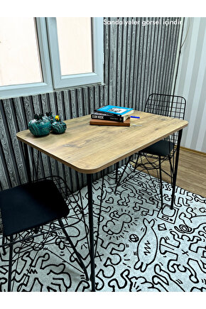 Siyah Metal Ayaklı 60x90 Eclipse Mutfak-Balkon-Çalışma Masası