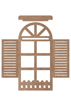 Dekoratif Ahşap Panjur Raf