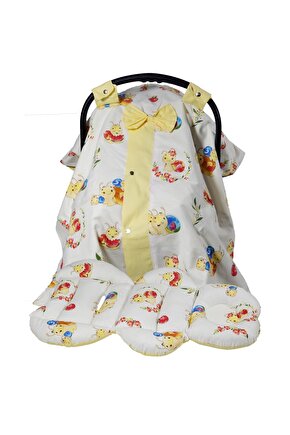 Puset Örtüsü, Puset Çarşafı, Ortopedik Puset Minderi 3 Lü Set BRİMİ COLLECTİON