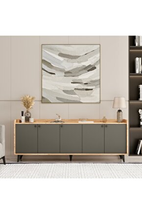 Belori Konsol, Tv Sehpası Çam Antrasit