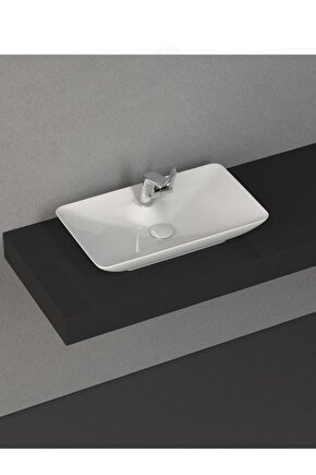 Sistema Y Clear Tezgah Üzeri Lavabo 65 Cm Beyaz Extra Dekorsuz Delikli 10sy50065