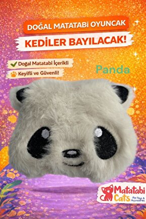 PANDA Peluş Kedi Oyuncağı–Matatabi İçerikli, Dayanıklı, Kediler İçin Eğlenceli Oyuncak
