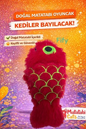FİFY Peluş Kedi Oyuncağı-Matatabi İçerikli, Dayanıklı, Kediler İçin Eğlenceli Oyuncak