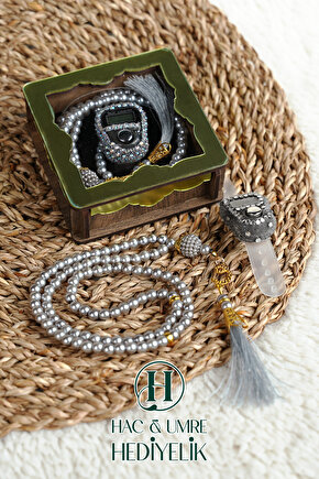 Hediyelik Tesbih Seti | Ahşap Kutulu Elektronik Tesbih ve 99lu İnci Tespih | Özel Gün Hediyesi