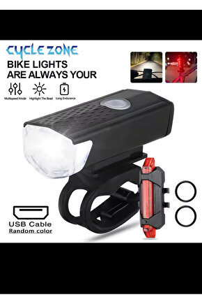 Bisiklet Aydınlatma Seti Fener Ön Arka Far Arka Stop Aydınlatma Işık