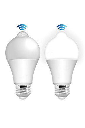 Hareket Sensörlü Led Ampul Lamba 12 W Beyaz E27