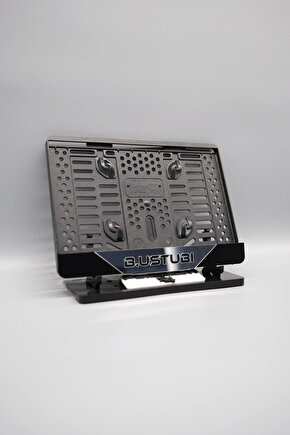 ORTASI GÜMÜŞ PARÇALI KİŞİYE ÖZEL İSİMLİ PLEKSİ MOTOR PLAKALIĞI