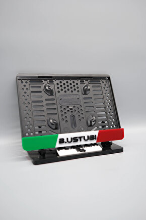 İTALYA TEMALI KİŞİYE ÖZEL SİYAH İSİMLİ PLEKSİ MOTOR PLAKALIĞI