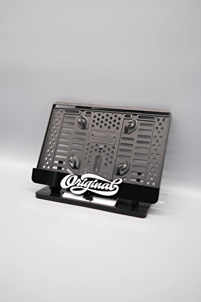 ORIGINAL 3D KABARTMALI SİYAH PLEKSİ MOTOR PLAKALIĞI