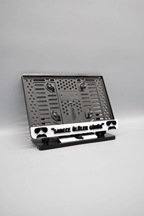 SADECE ÖLÜLER GÖRÜR 3D KABARTMALI BEYAZ PLEKSİ MOTOR PLAKALIĞI