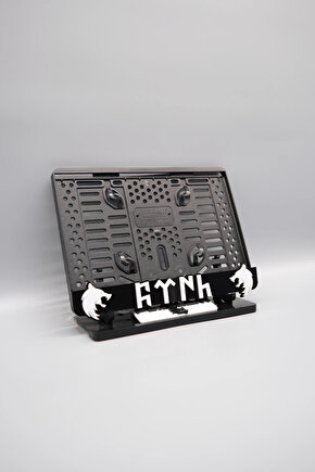 KURT GÖKTÜRKÇE TÜRK YAZILI 3D KABARTMALI PLEKSİ MOTOR PLAKALIĞI