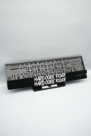 HARD CORE RIDER YAZILI 3D KABARTMALI PLEKSİ ARABA PLAKALIĞI