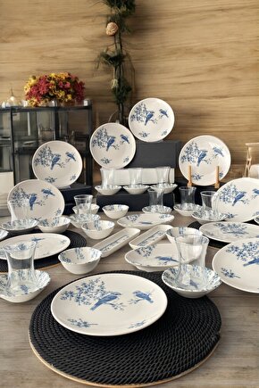 Serenat 46 Parça 12 Kişilik Porselen Kahvaltı Takımı