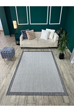 Kolay Temizlenen Yıkanabilir Kaymaz Dokuma Taban Bordürlü Sisal Halı