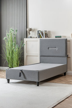 Jasmine Modeli Tek Kişilik Sandıklı Baza & Başlık Seti Modern ve Fonksiyonel 2li Set