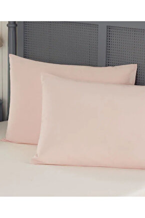2 ADET %100 COTTON PUDRA PEMBESİ(PAMUK) (50x70cm) YASTIK KILIFI