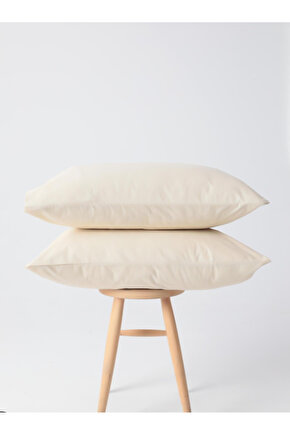 %100 Cotton(Pamuk)2 adet 50x70 cm Krem Yastık kılıfı Pillow Case