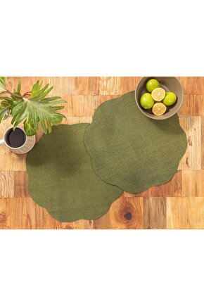 Floraison Jüt 2li Amerikan Servis 38 Cm Yeşil