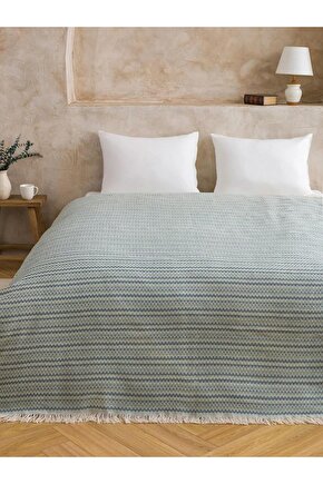 Çizgili Çift Kişilik Yatak Örtüsü 180x230 Cm (W5)