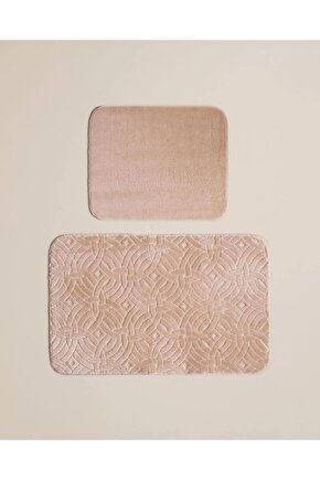 Wavelet Banyo Paspası Seti Açık Bej 60x80 cm + 40x60 cm (17.11.2025)