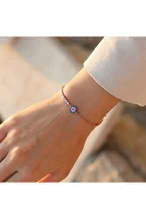 Kadın Rose Taşlı Gümüş Bileklik 925 Ayar