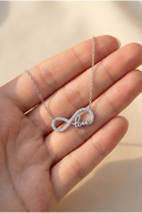 Love Yazılı Sonsuzluk Kolye