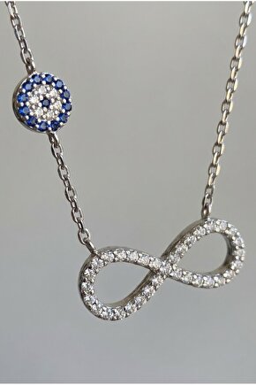 Taşlı Büyük Sonsuzluk Kolye