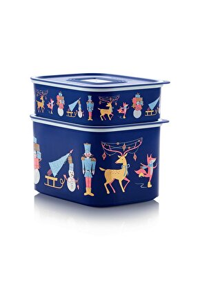 Su Serisi 2li Set Buzdolabı Saklama Kabı 500ml & 1.3 Lt