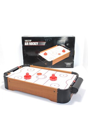 Ahşap Pilli Hava Hokeyi Masaüstü Air Hockey Oyunu