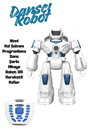 Oyuncak Uzaktan Kumandalı Sesli Ve Işıklı Şarjlı İnteraktif Hareketli Dansçı Robot Ninni Söyler