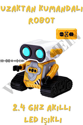 Oyuncak Sesli ve Işıklı Uzaktan Kumandalı Full Fonksiyon USB Şarjlı El Kontrollü 2.4G Robot Araba