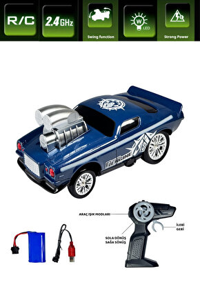 Uzaktan Kumandalı Full Fonksiyon Şarjlı Işıklı 2.4g Çılgın Crazon Led Işıklı Drift Araba 15 Km Hız