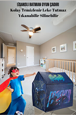 Çocuklar ve Bebekler için Aktivite Oyun Çadırı Lisanslı Batman 100X70X100 cm